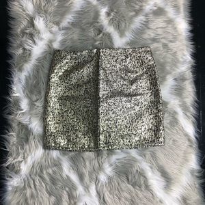 Metallic and Black mini skirt by Meixiangyi